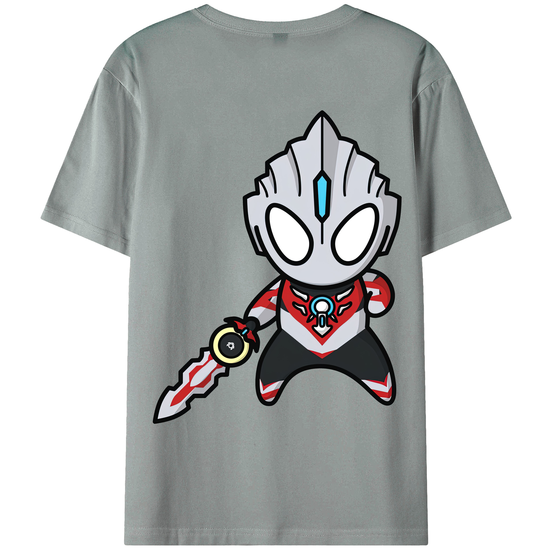（画像用） ウルトラマン Ultraman 綿100％ メンズ半袖Tシャツ（バックプリント） 通気性